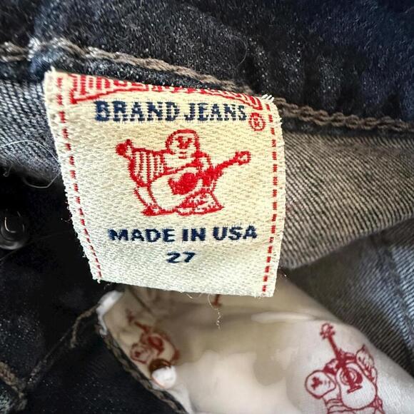 True Religion Straight Leg Jeans Women’s Size 27 Dark Wash Made in USA Designer - Picture 4 of 7